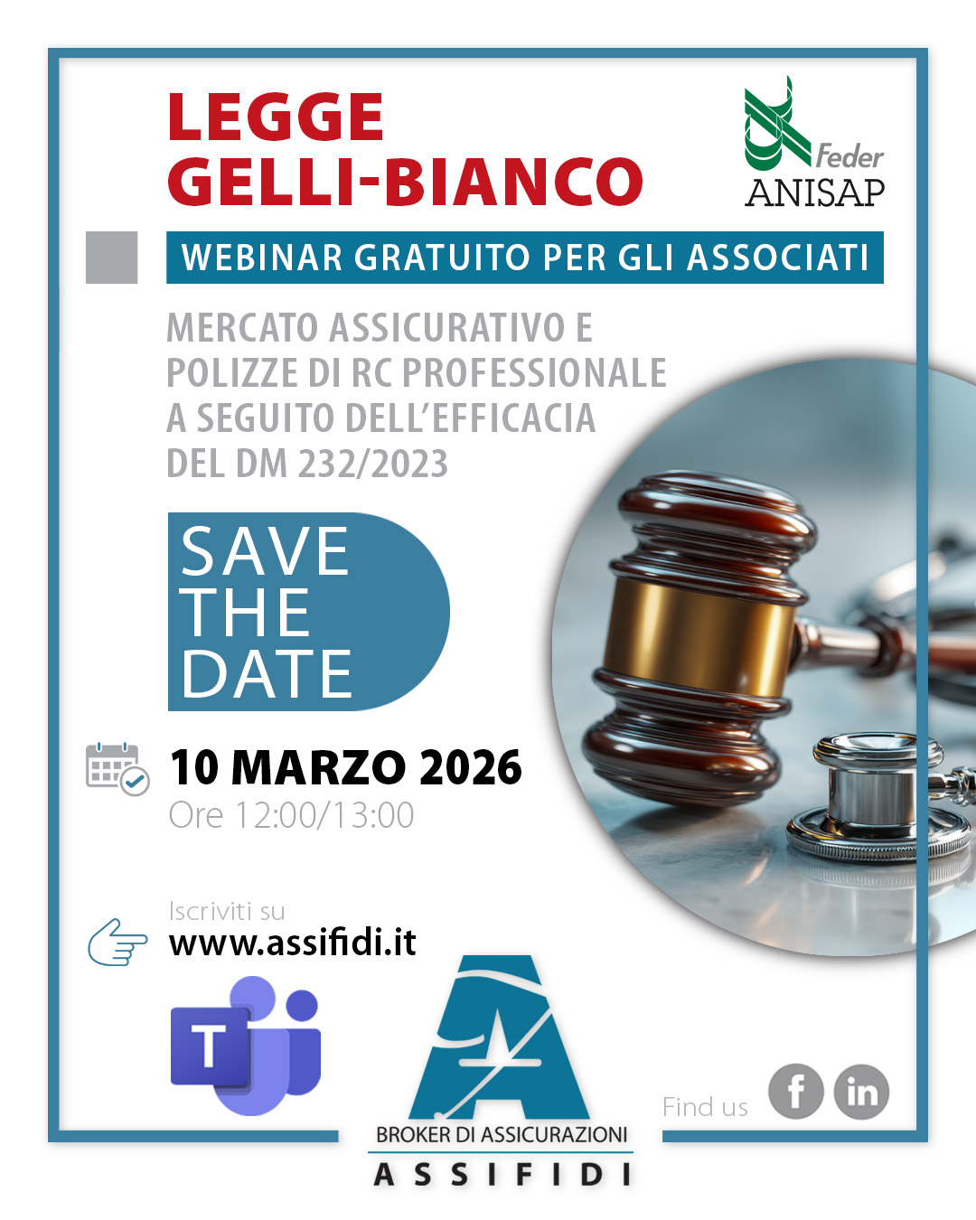 Webinar ANISAP Legge Gelli Bianco 10 MARZO ore 1213